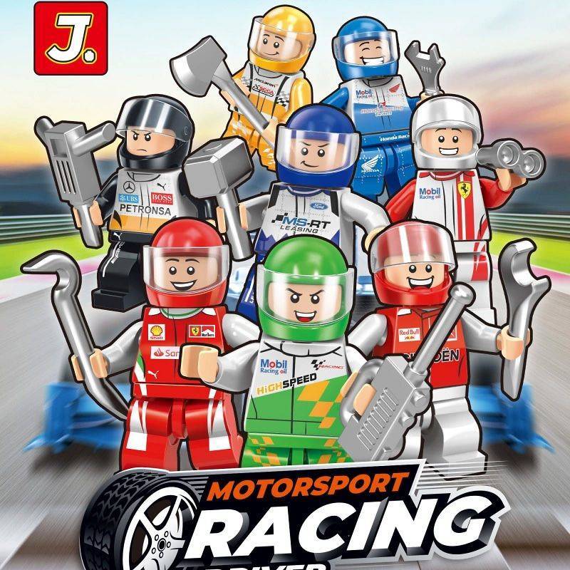 Racer Khối Xây Dựng Minifigures Lắp Ráp Đồ Chơi Giáo Dục Racer Khối Xây Dựng Minifigu