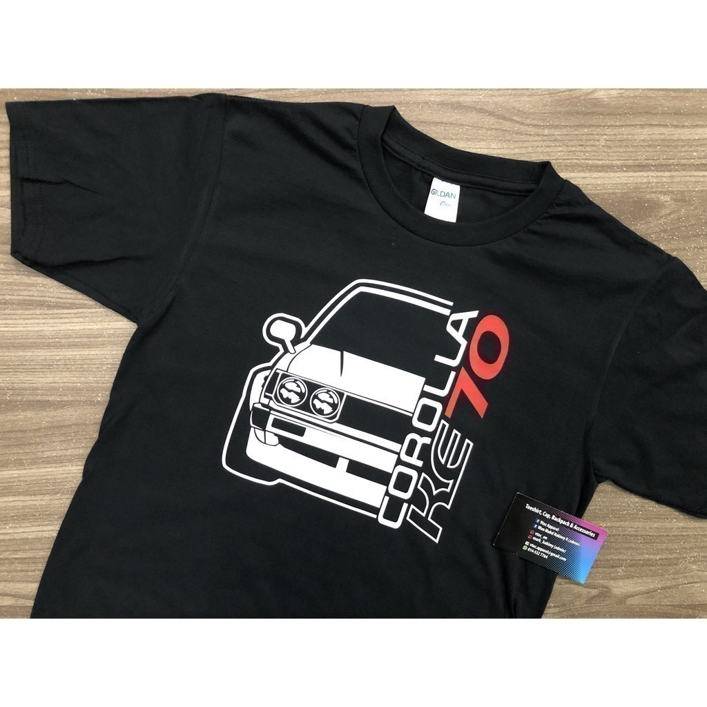 Thời trang 2026 Toyota Corolla KE70 TRƯỚC (Áo thun đen)