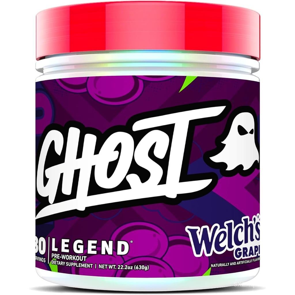 Bột Pre-Workout GHOST Legend, Nho Welch 's - 30 khẩu phần – Pre-Workout dành cho nam và nữ với Choli