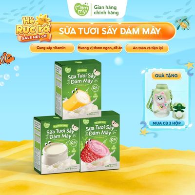 Combo 3 sữa tươi sấy Dâu, Bí đỏ, Nguyên vị Mămmy giàu dinh dưỡng, thơm ngon tự nhiên cho bé từ 6 tháng tuổi