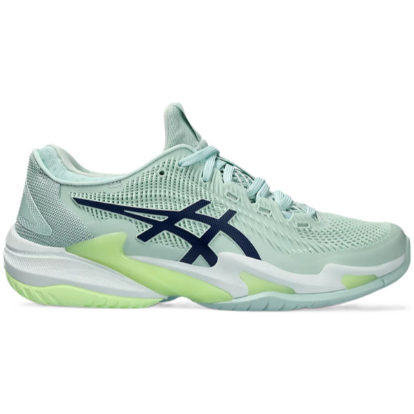 Giày Asics Court FF 3 Novak Kem Vàng Xanh Thể Thao Tennis Pickleball