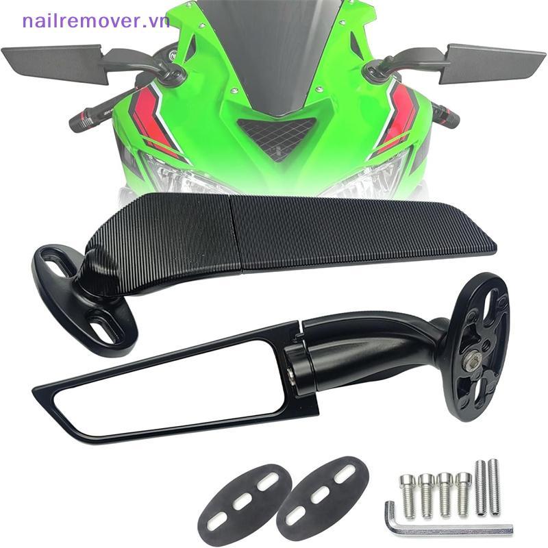 [NR] Dành Cho GSXR 600 750 1000 GSX1300R GSX650F GSX-R Gương Xe Máy Sửa Đổi Cánh Gió Có Thể Điều Chỉ