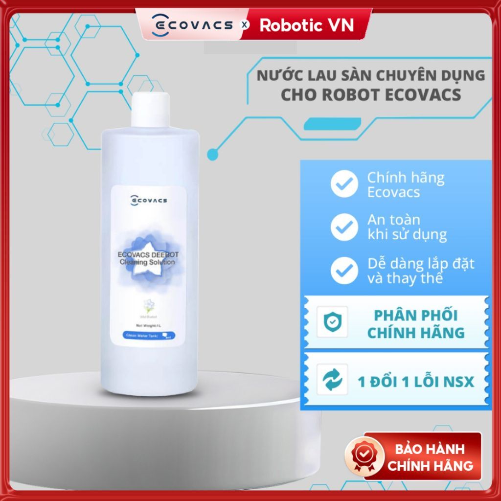 Nước lau sàn chuyên dụng cho Robot hút bụi lau sàn Ecovacs - Chính hãng