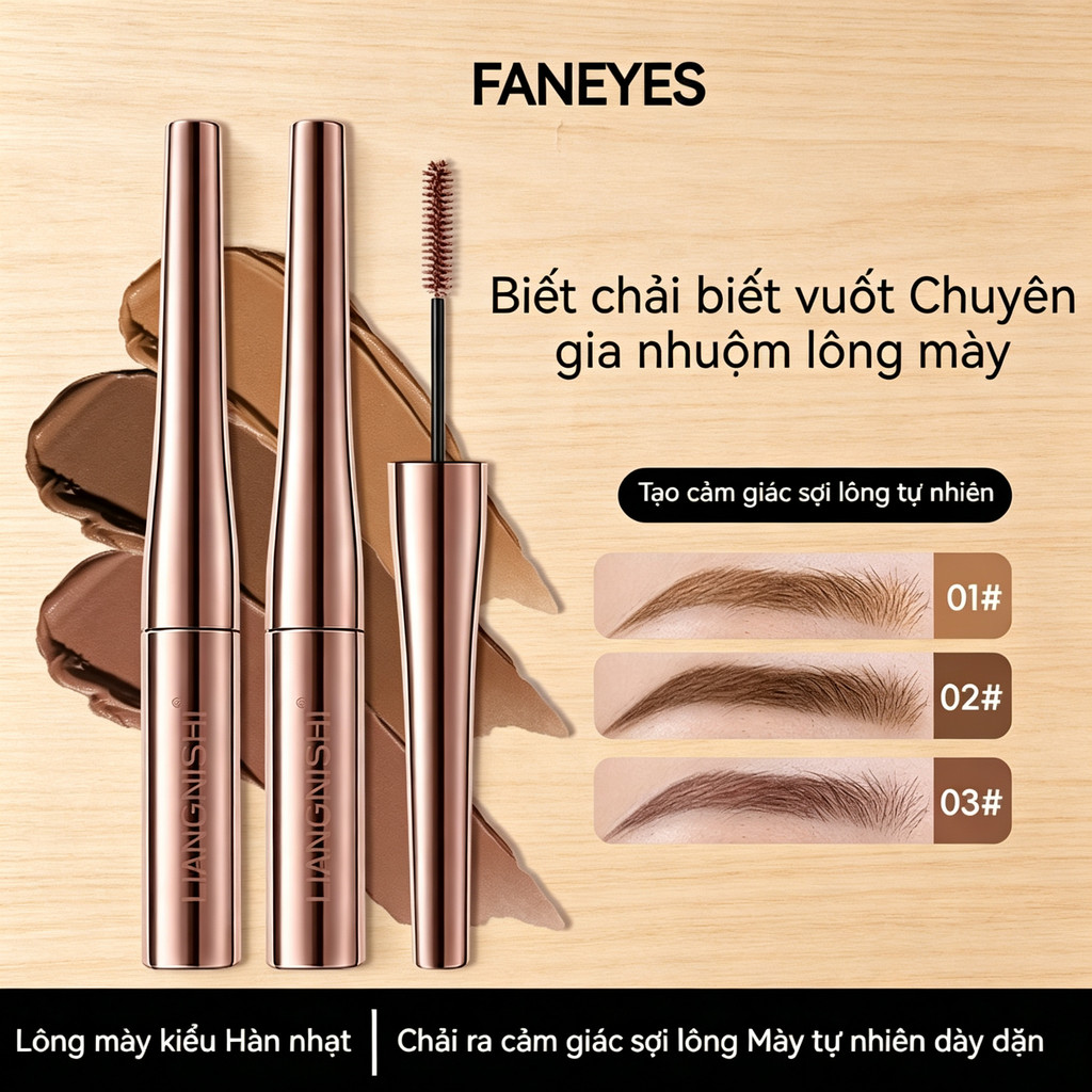 FANEYES Kem Nhuộm Lông Mày Hoang Dã Tạo Kiểu Lông Mày Kem Lông Mày Chống Thấm Nước Chống Mồ Hôi Lâu 