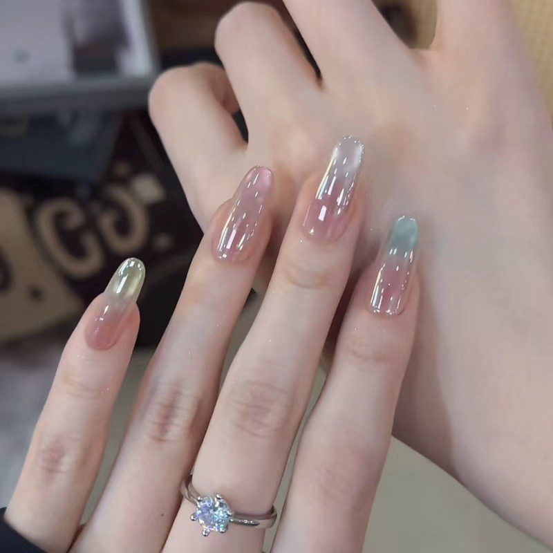 Ăn Cầu Vồng-Eat Rainbow Handmade Nail Chất Lượng Cao 10 Miếng#07