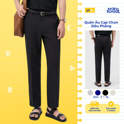 Quần Âu Nam Yody Cạp Chun Siêu Phẳng Co Giãn TRA MOTR26A003