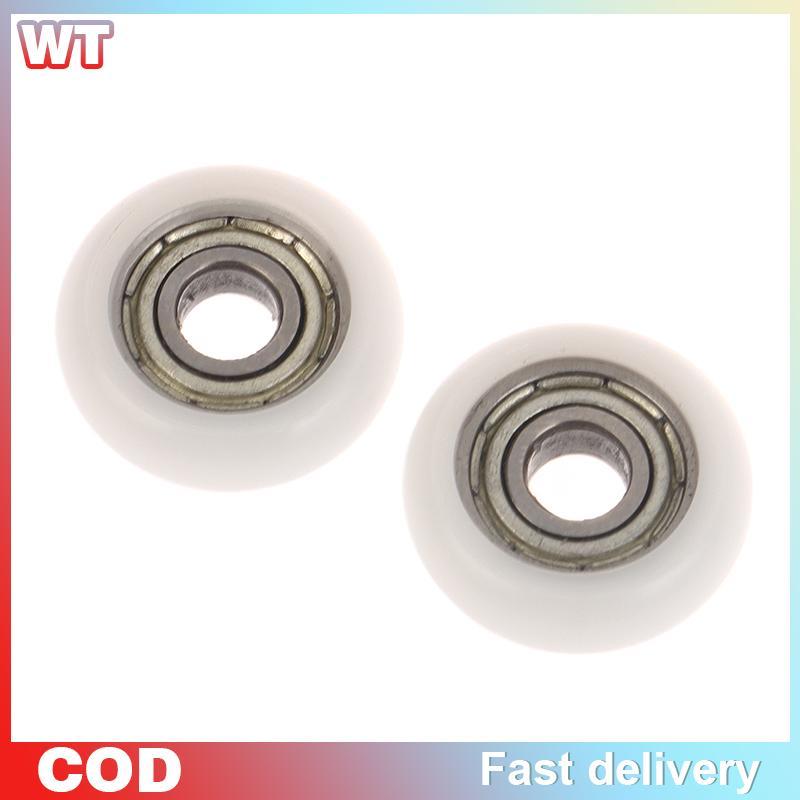 [WT] 2 Chiếc 695ZZ 5x18x6mm POM Nylon Vòng Loại Con Lăn Bánh Xe POM Bọc 695ZZ Mang Ròng Rọc Bánh Xe 