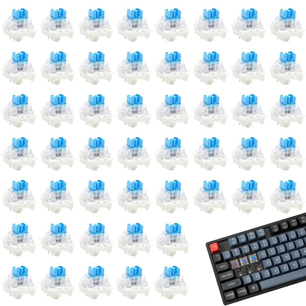 Bàn phím Clicker, 50 chiếc Công tắc màu xanh, Clicker để in 3D, Thay thế bàn phím 3 chân Clicker, Cô