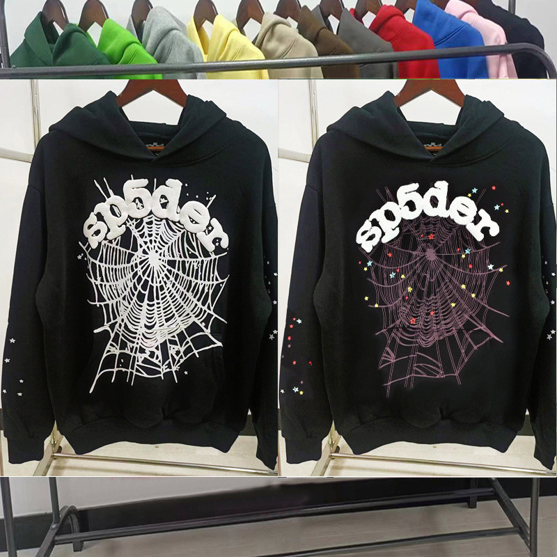 Xuyên Biên Giới Sp5der Âu Mỹ Hip-Hop Ca Sĩ Cùng Phong Cách In Chữ Cái555555Áo Hoodie nam nữ cặp đôi 
