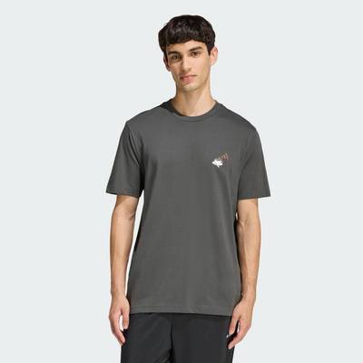 adidas Phong cách sống ÁO THUN GRAPHIC COFFEE CAFE CHEESECAKE Nam Xám KB2499