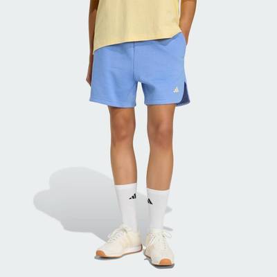 adidas Phong cách sống Quần Short Nỉ Dáng Rộng 3 Stripes Studio Nữ Màu xanh da trời HZ0866