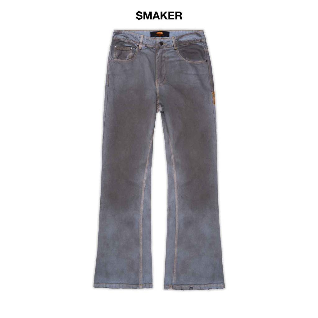 [SMAKER] Quần jean dài màu xanh - FLARE JEANS IN GREY