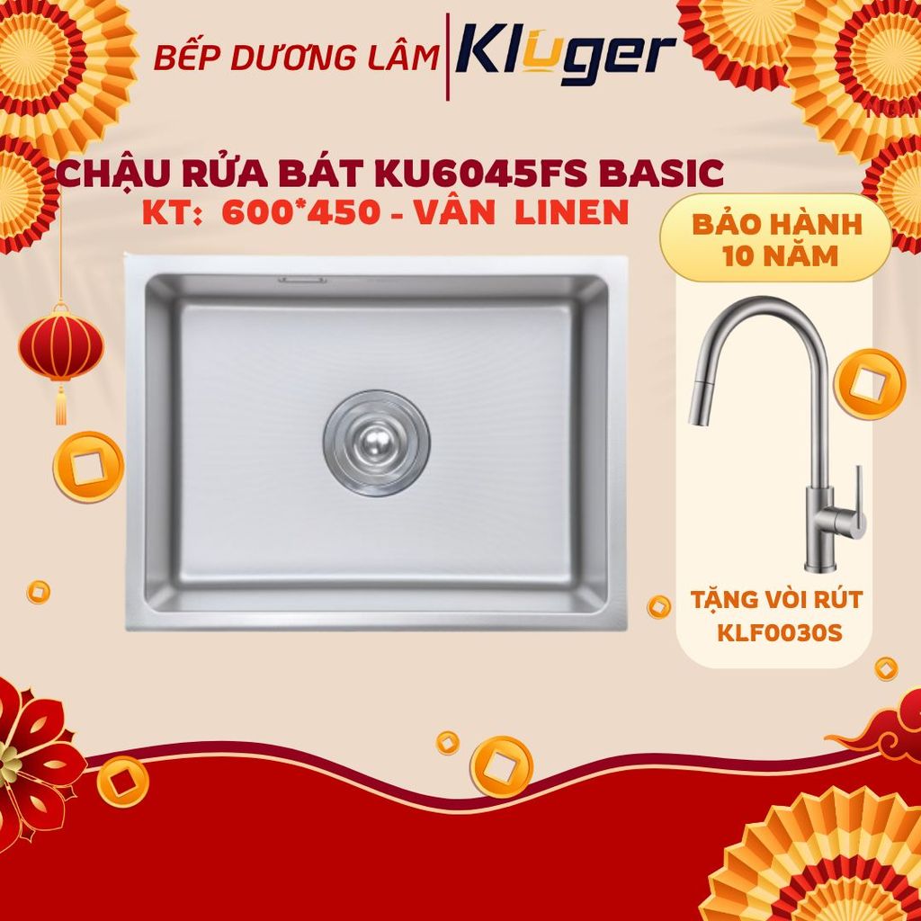 Chậu rửa bát Kluger KU6045FS Basic | Hàng chính hãng|