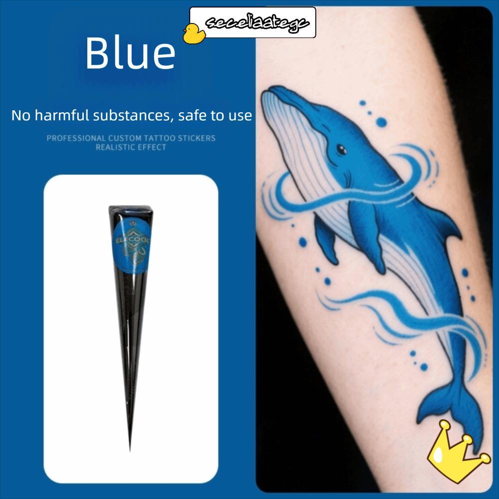 SECELPH Henna Tattoo Cream, Black Brown Temporary Henna Paste Cone, Body Art Dễ sử dụng Kem Henna nâ