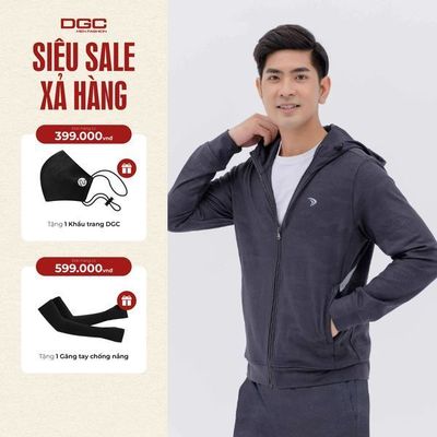 Áo khoác Hoodie nam DGC áo nỉ có mũ, vải co giãn thoải mái - WAHBBC03M