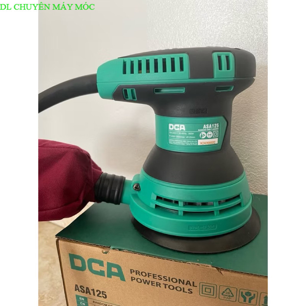[ chính hãng ] Máy chà nhám tròn DCA 125mm ASA125 mẫu mới nhất DL Ch máy móc