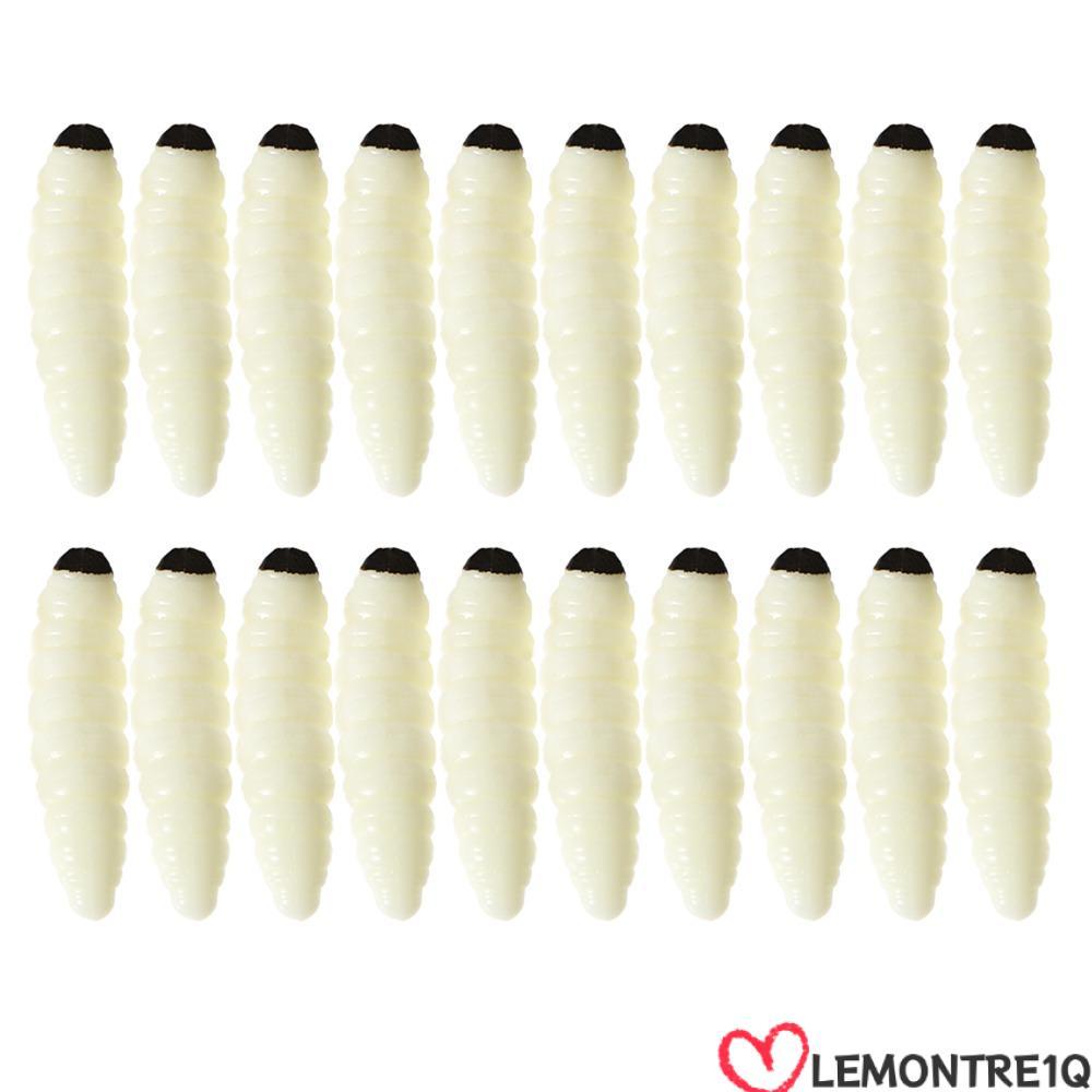 LEMONTREE 100 CÁI Mồi câu cá, Giun câu cá PVC 1,38 Inch, Giun câu cá mềm như thật Mồi cá Bass
