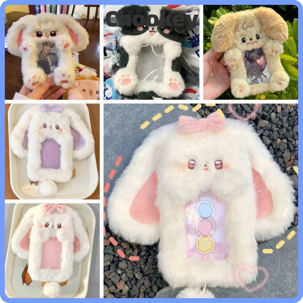 RODAROLA Photocard, Đa Năng Tai Lớn Thỏ / Border Collie Photo Card Holder, Phim Hoạt Hình Sang Trọng