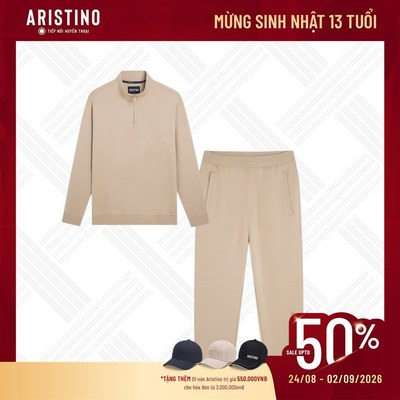 Bộ Đồ Áo và Quần Jogger Nam ARISTINO dáng Regular Fit ALH011BZ