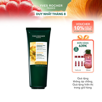 Dầu gội dạng kem nuôi dưỡng tóc khô chuyên sâu Yves Rocher Nuorishing 250ml