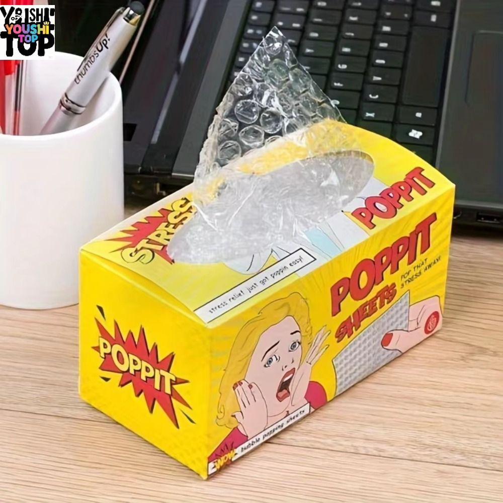 YOUSHI TOP Mini Bubble Wrap Áp lực trong suốt Nhân viên văn phòng