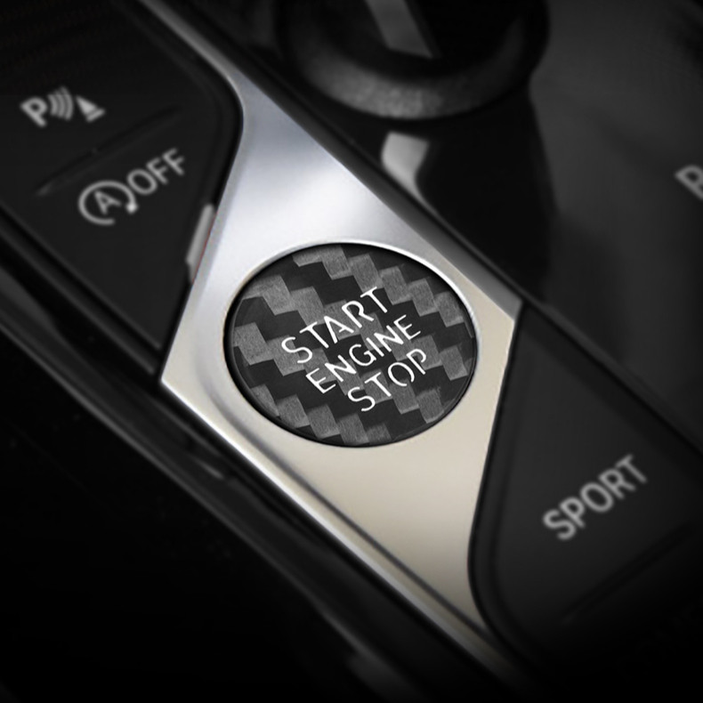 Premium-ES Giá sỉ 3k sợi carbon Phụ kiện nội thất ô tô Nút dừng khởi động bằng sợi carbon cho BMW G2