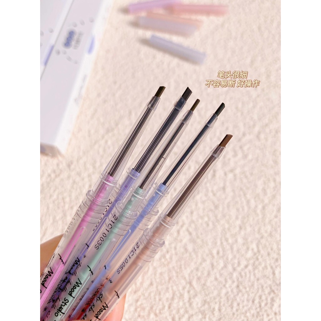 Flortte Flortte Flortte Bút chì kẻ mày siêu mịn hai đầu tự động Flortte Nữ chống thấm mồ hôi-