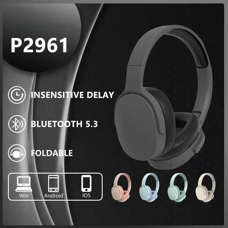 P2961 Tai nghe Bluetooth qua tai không dây Hi-Fi Stereo Sports HD Mic TF / AUX Tai nghe phát lại Fai