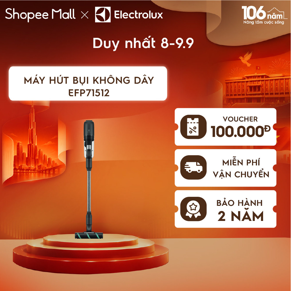 Chỉ giao miền Nam - Máy hút bụi Electrolux không dây UltimateHome 700 EFP71512 - Đầu hút PowerPro hạ