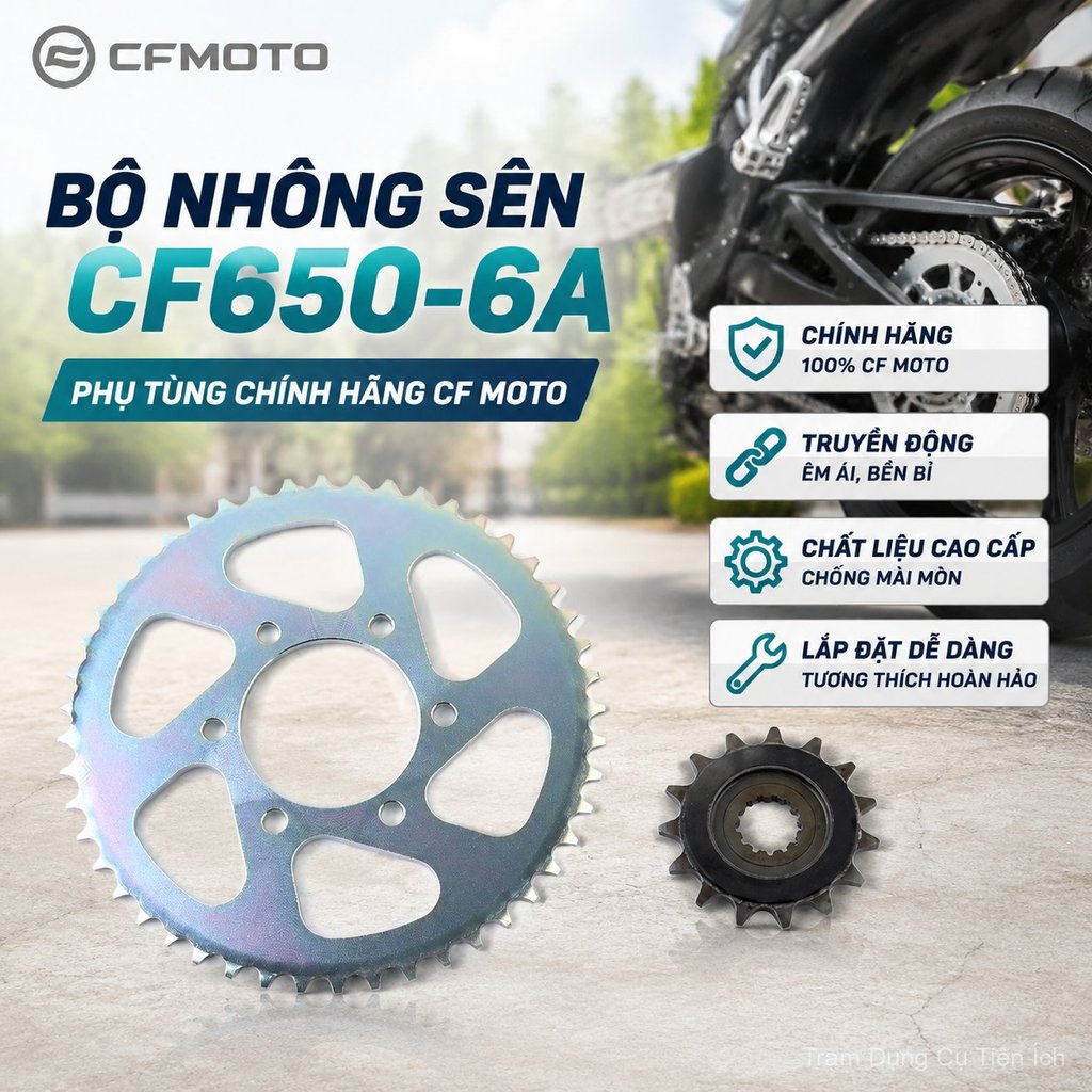 Nhông xích sau CF650-6A chính hãng cho xe CFMOTO 650 quốc binh, bền bỉ chống mòn, giao nhanh