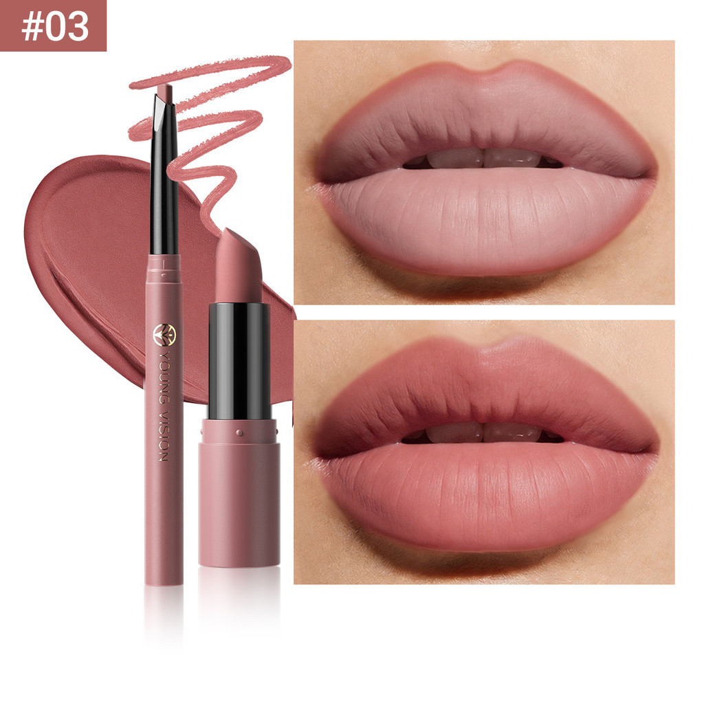 Bộ 8 Màu Tùy Chọn 2 Miếng Matte Matte Matte Lipstick Velvet Lipstick Makeup