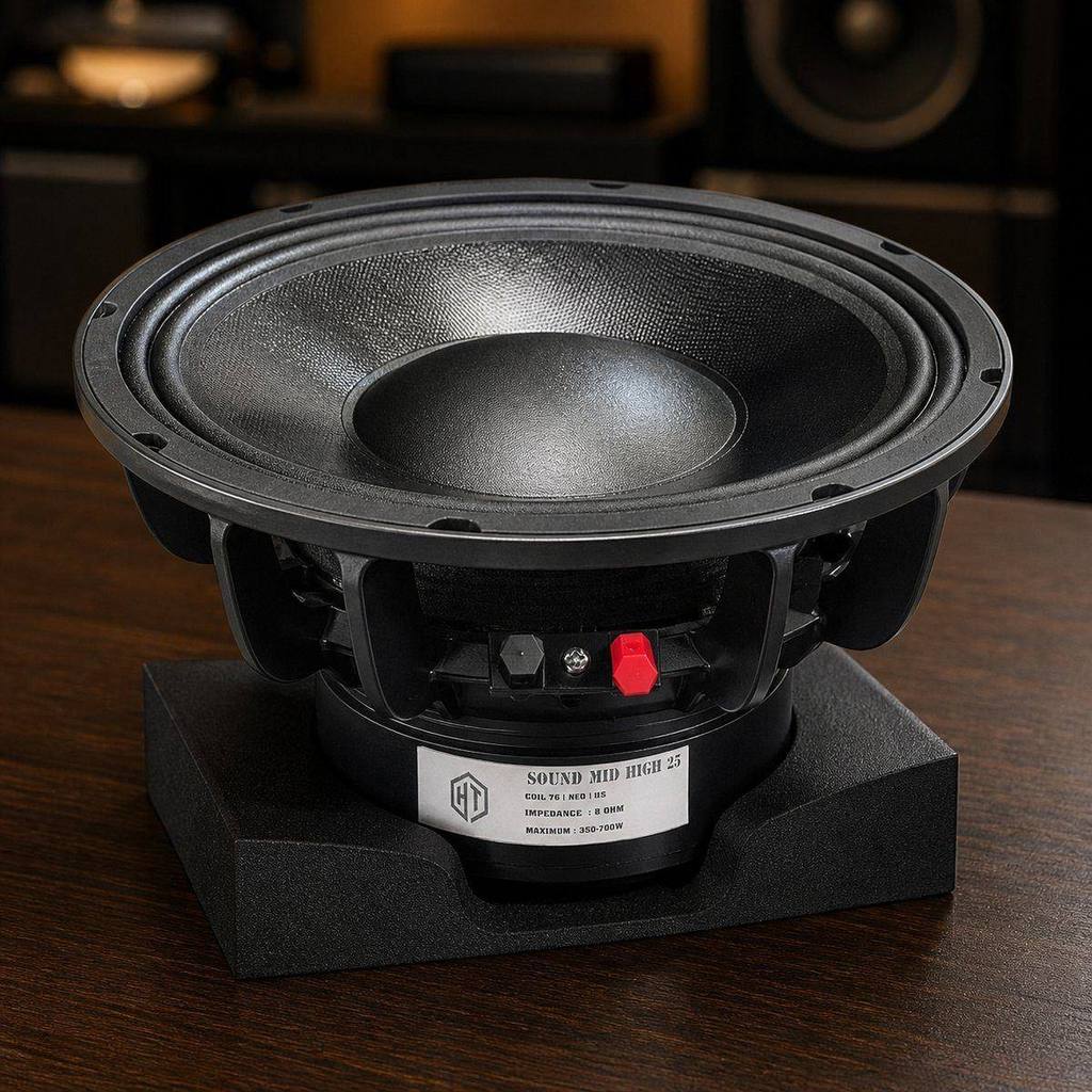 CỦ LOA BASS 25CM COIL 76 TỪ NEO MŨI LỒI SƯỜN NHÔM ĐEN ĐÚC NGUYÊN KHỐI CAO CẤP( GIÁ 1 CÁI )