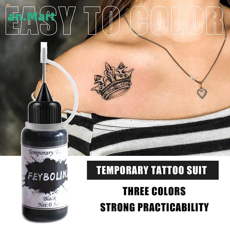 AN.MART Hình Xăm Tạm Thời Ấn Độ Henna Tattoo Ink Body Art Paint Bán Vĩnh Viễn Trang Điểm Sắc Tố Khôn