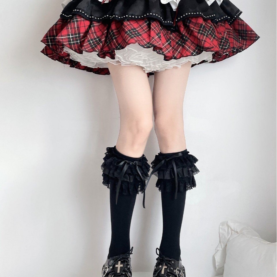 2025 lolita Tất Ren Bê Tất lolita Giữa Ống Tất jk Tất Nơ Bê Tất