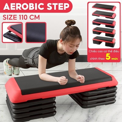 [MALL] ALL SIZE Bục  tập AEROBIC STEP 110cm kèm nhiều chân tăng chỉnh chiều cao, đa dạng