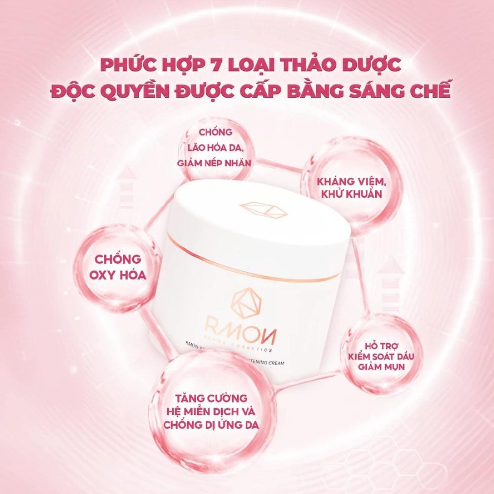 Ảnh 2 của Kem Dưỡng Trắng Da Body Rmon White Label Dia Whitening Cream Giúp Ủ Trắng và Make-Up Da Body 200ml