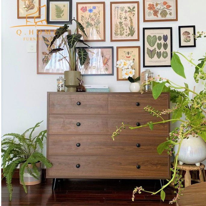 Tủ gỗ đa năng ngăn kéo đựng quần áo QHOME, tủ đầu giường, tủ phòng khách, tủ em bé, bàn phấn (A3)