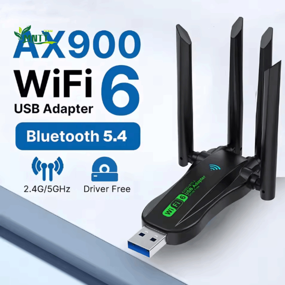 Bộ chuyển đổi USB WiFi6 băng tần kép MNTT AX900 Mạng không dây tốc độ cao