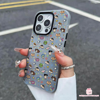 Ốp Lưng Cho IPhone 13 11 14 12 17 15 16 Pro Max Air 7Plus 15 6 7 16 14 6s Plus X XS XR Max Hoạt Hình Thời Trang Dễ Thương Crayon Shin-chan Mới 2 Trong 1 Bìa Mềm
