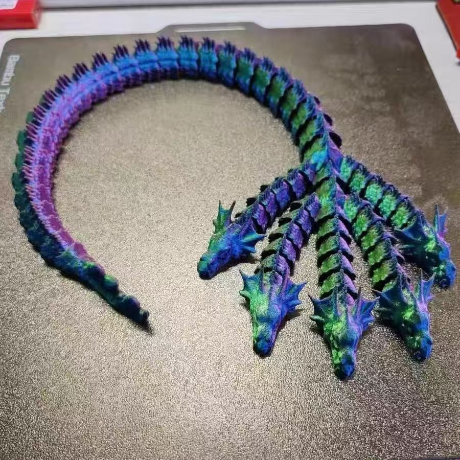 Hot Sale#New Product 3D Print Five-Headed Snake Multi-Headed Dragon Ornament Movable Hinged Toy Gift