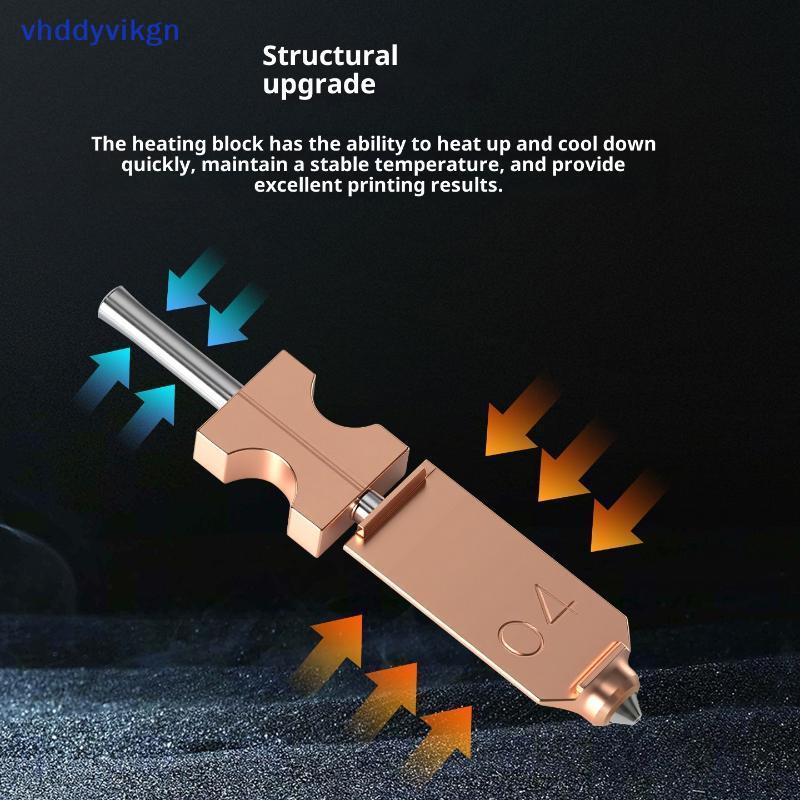 VHDD 1 Cái Phụ Kiện Máy In 3d Mới Cho FlashForge Ad5x Vòi Phun Cứng 0.25 0.4 0.6 0.8 Adverturer Ad5x