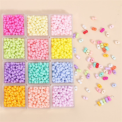 100 Miếng 6 * 4 Mm Thủy Tinh Nướng Sơn Hạt Gạo Hạt Đậu Phộng Cho DIY Trang Sức Vòng Tay Vòng Cổ Làm Phụ Kiện