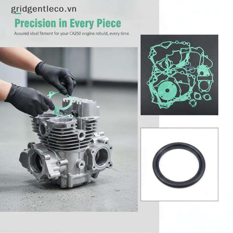 [IE] Bộ đệm đầy đủ 1 Bộ đệm kín động cơ chống dầu cho 253FMM Rebel CA250 CBT250 Vento Jinlun FYM VN