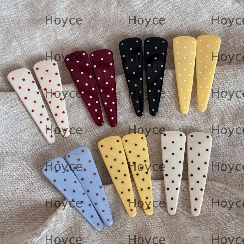 HOYCE 2pcs Duckbill Hair Pin, Anti-slip Sweet Style Polka Dot Hair Clip, Fresh Alligator Clip Girl