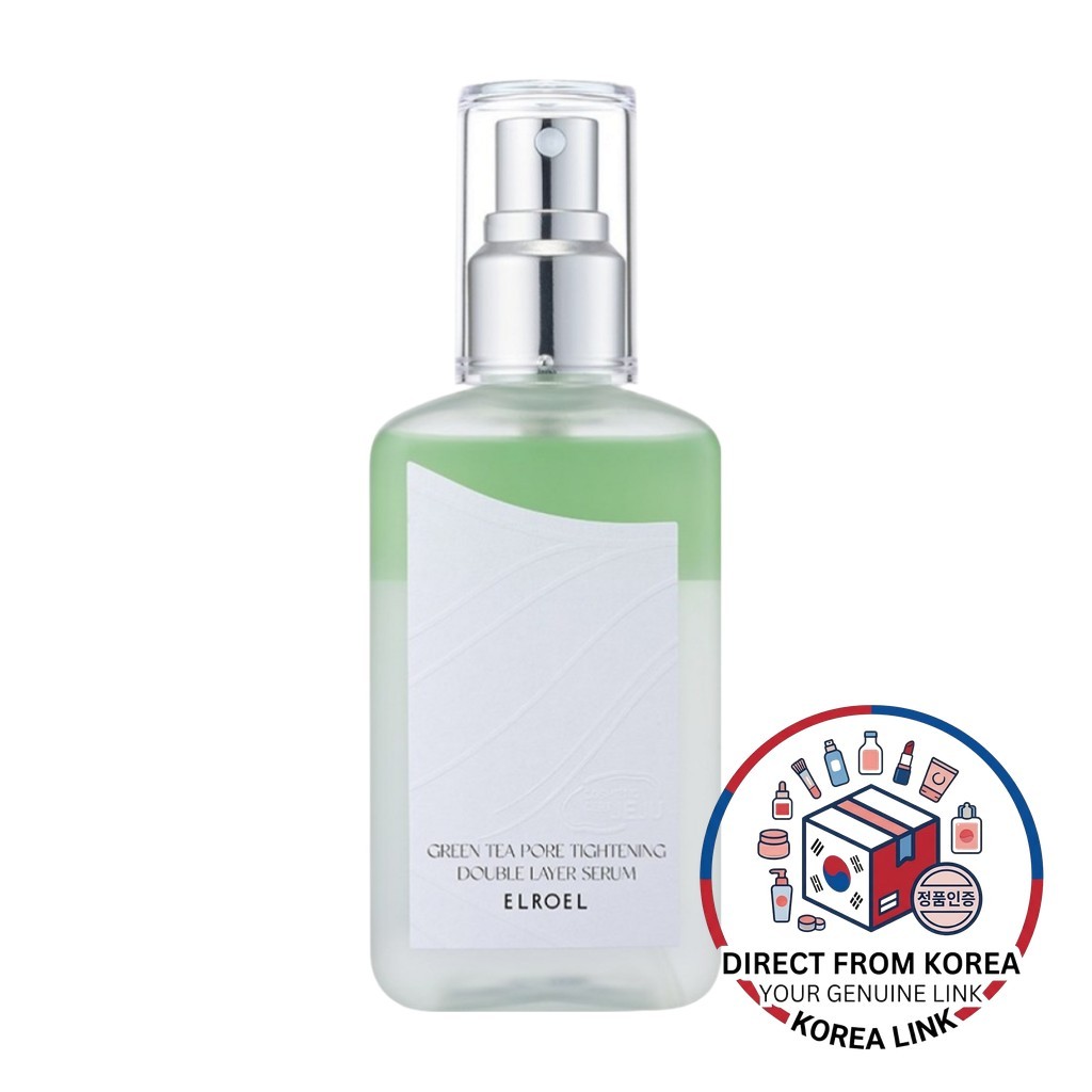 [elroel] Serum hai lớp làm săn chắc lỗ chân lông trà xanh, 1 cái / Serum Hàn Quốc / Làm săn chắc lỗ 