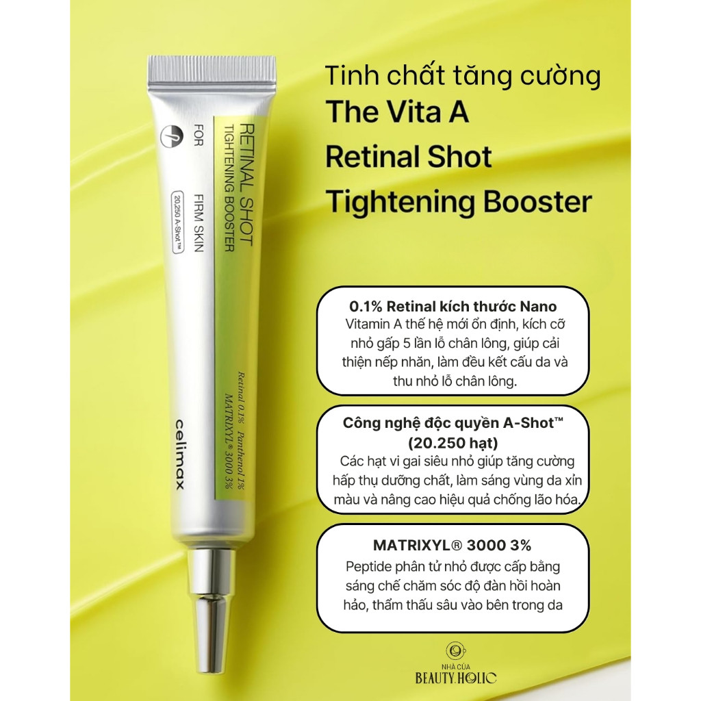 Tinh chất chống lão hoá retinol vi gai CELIMAX RETINOL SHOT SERUM/ RETINAL SHOT BOOSTER