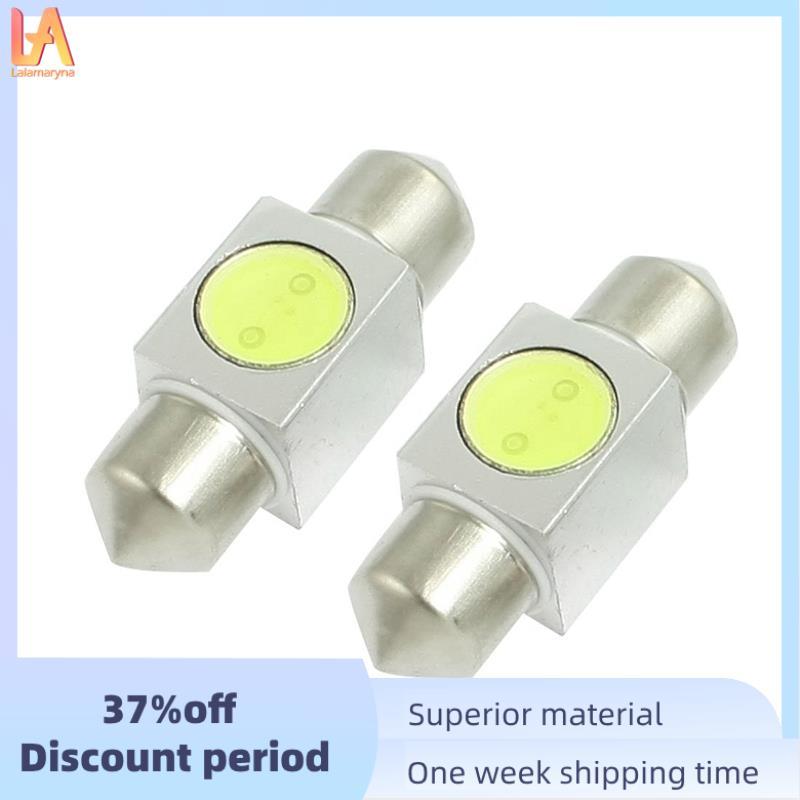 2 Chiếc Ô Tô Tự Động Trắng 1W SMD LED Festoon Dome Bóng Đèn 31mm