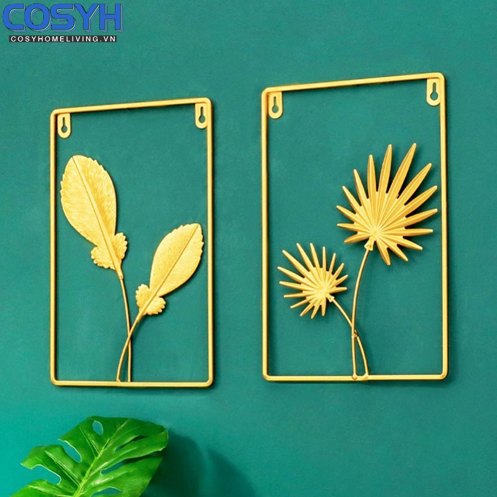 <cosyh>Golden Leaf Wall Decoration Focal Point Design For Living Room Living Room Decor