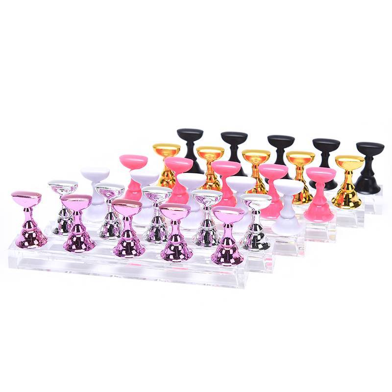 [IVY] 1 Bộ Giá Đỡ Móng Tay Thực Hành Giá Đỡ Acrylic Pha Lê Hiển Thị Kệ TỐT
