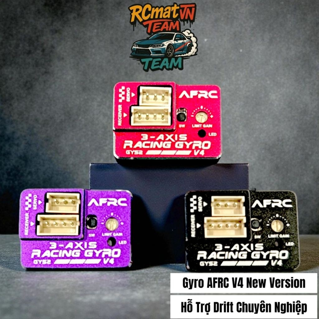 Gyro AFRC V4 2026 Chính Hãng Dành  Cho Xe Drift 1:24 1:10 – Cân Bằng Drift Siêu Nhạy, Tùy Chỉnh Nhiề